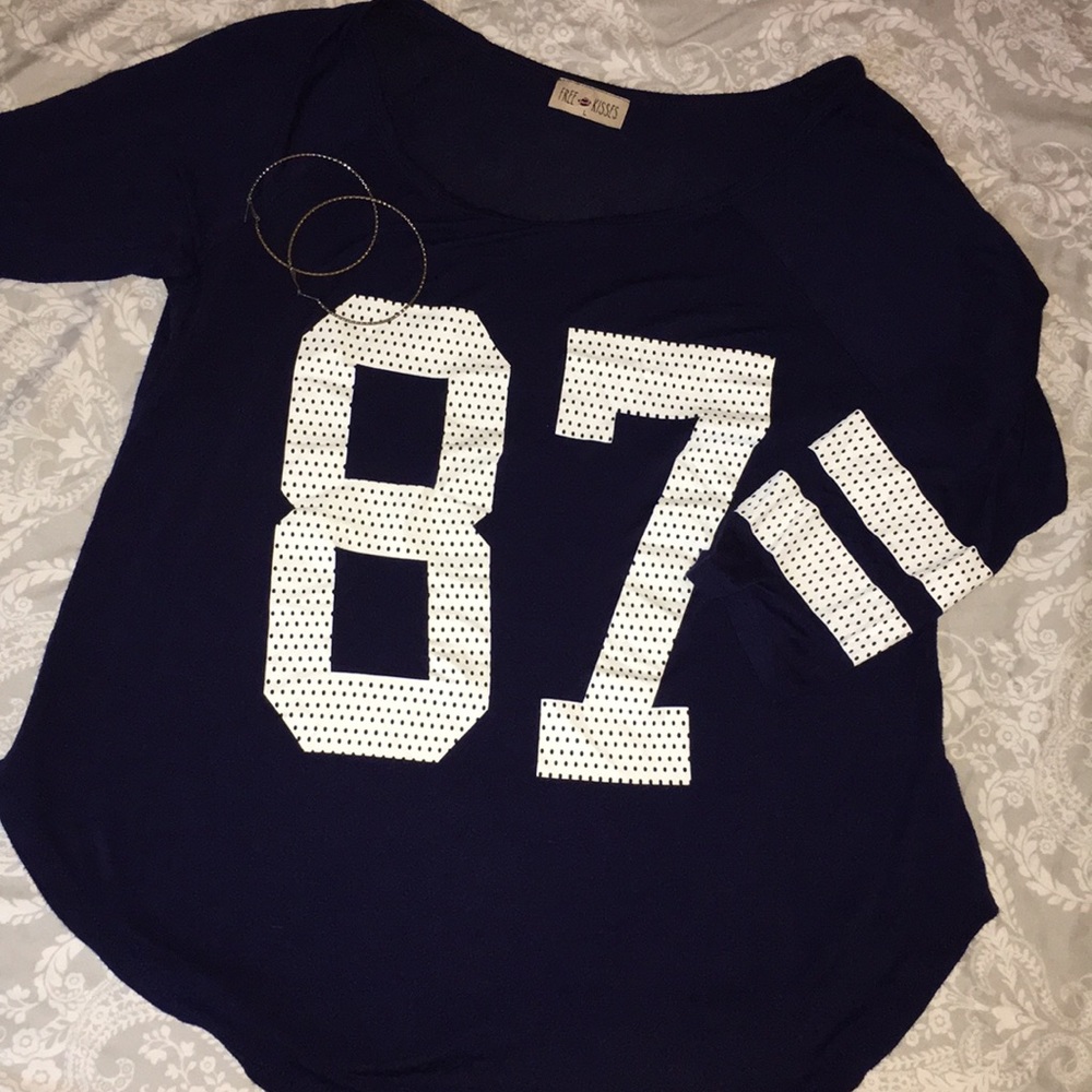 Navy Blue Baseball Tee